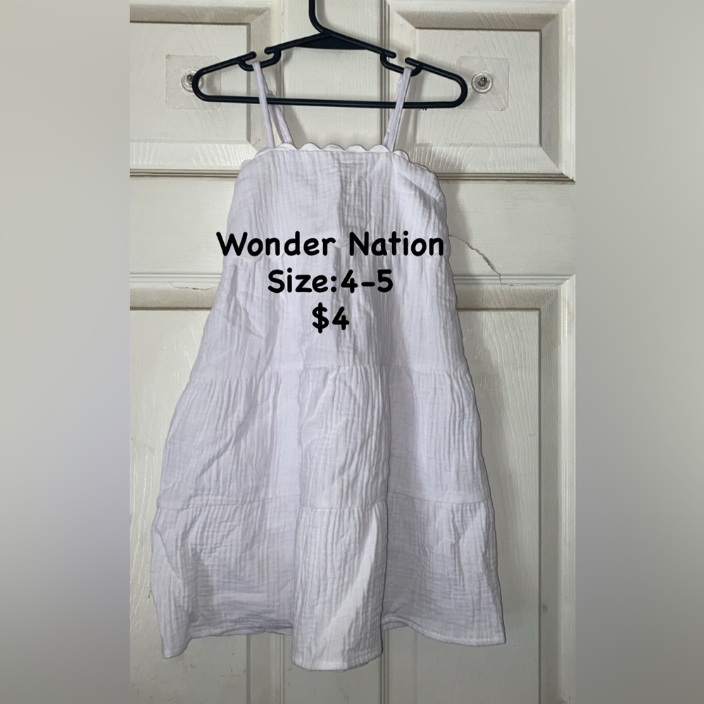 Wonder Nation White Tiered Dress
